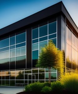 black-office-building-with-tree-front-it_1340-38966